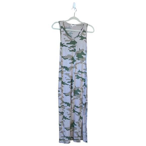 SUNDRY Camo Tank Sleeveless Racerback Midi Dress Size 0 XS Casual Summer - Picture 1 of 8
